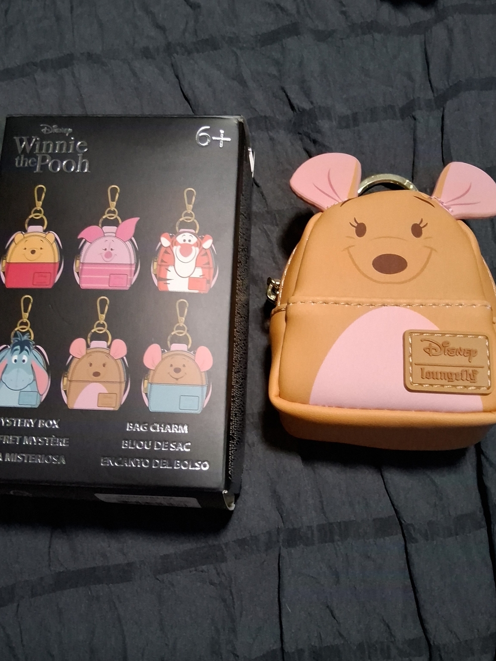 Loungefly Winnie the Pooh Piglet Mini Backpack Bag Charm - Pink & Tan